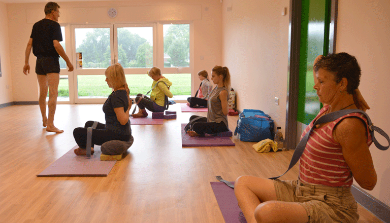 Iyengar yoga class